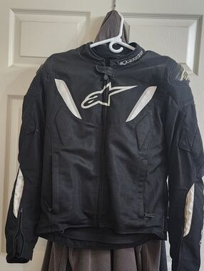 Alpinestars Black Motorcycle Jacket with White Accents
